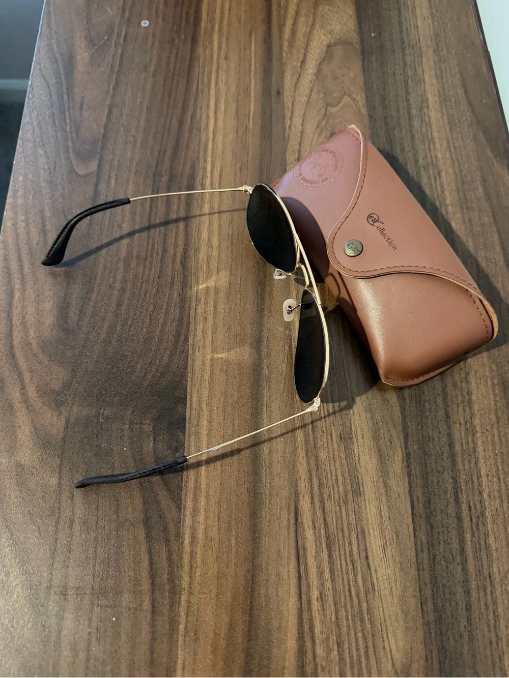 Ray-Ban Aviator Sunglasses in Gold with Black Lenses
